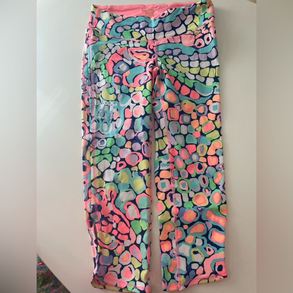 Lilly Pulitzer Luxletic Crop Capri Legging Gypsy Jungle Stretch Mid Rise Size S